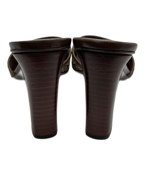 GUCCI（グッチ）GUCCI (グッチ) モノグラムミュール ブラウン サイズ:35.5の古着・服飾アイテム