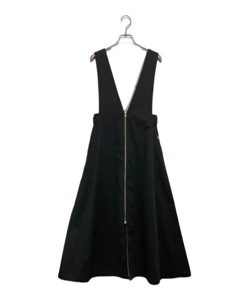 Ameri（アメリ）AMERI (アメリ) UNIVERSAL OVERALL (ユニバーサルオーバーオール) JUMPER SKIRT ブラック サイズ:Sの古着・服飾アイテム