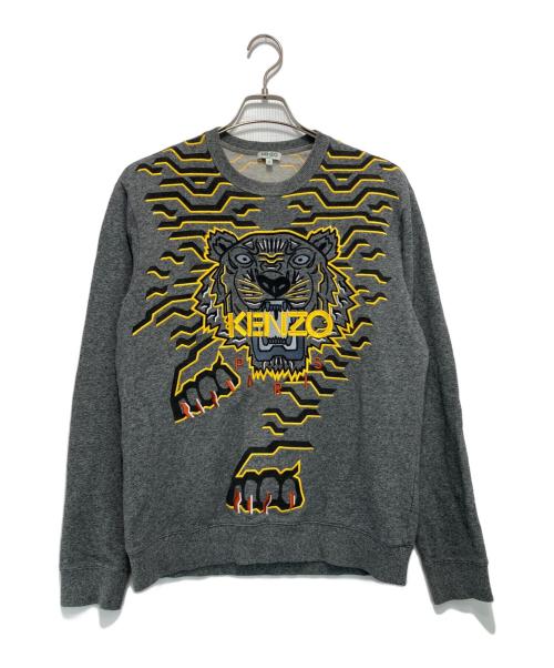 KENZO（ケンゾー）KENZO (ケンゾー) Geo Tiger Crew Sweat グレー サイズ:Sの古着・服飾アイテム