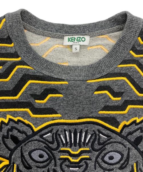 KENZO（ケンゾー）KENZO (ケンゾー) Geo Tiger Crew Sweat グレー サイズ:Sの古着・服飾アイテム