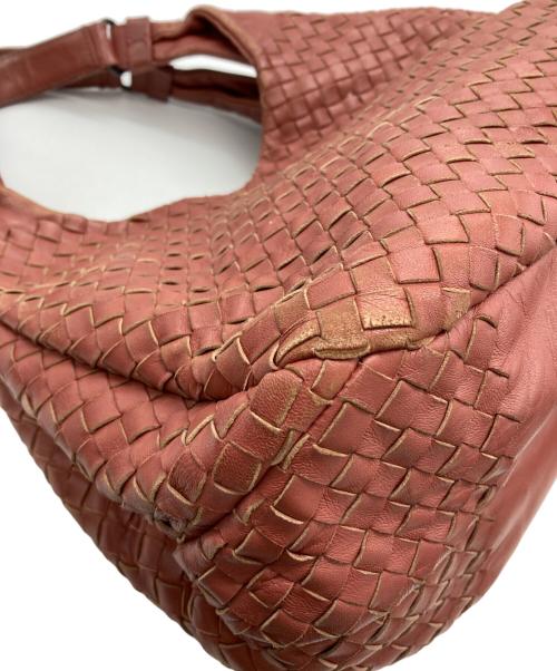 BOTTEGA VENETA（ボッテガベネタ）BOTTEGA VENETA (ボッテガベネタ) ミディアム カンパーナ イントレチャート ハンドバッグ ピンクの古着・服飾アイテム