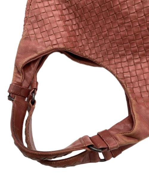 BOTTEGA VENETA（ボッテガベネタ）BOTTEGA VENETA (ボッテガベネタ) ミディアム カンパーナ イントレチャート ハンドバッグ ピンクの古着・服飾アイテム