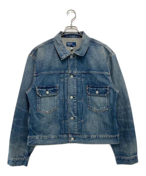 POLO RALPH LAUREN（ポロ・ラルフローレン）POLO RALPH LAUREN (ポロ・ラルフローレン) 2ND デニムジャケット スカイブルー サイズ:Lの古着・服飾アイテム