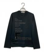 COMME des GARCONSコムデギャルソン）の古着「WEAR YOUR FREEDOM/長袖Tシャツ」｜ブラック