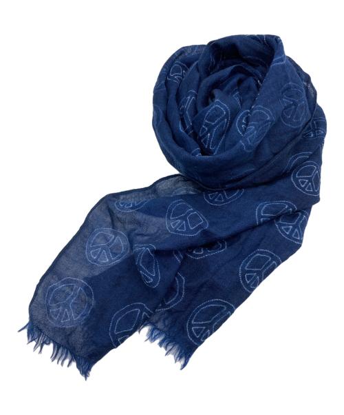 PAUL SMITH（ポールスミス）Paul Smith (ポールスミス) 総柄ストール ブルーの古着・服飾アイテム