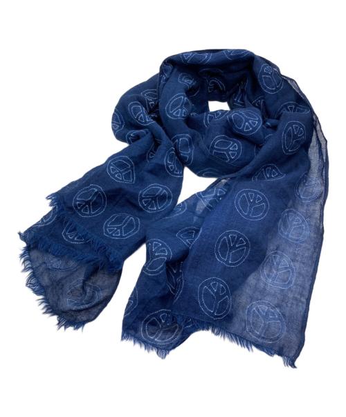 PAUL SMITH（ポールスミス）Paul Smith (ポールスミス) 総柄ストール ブルーの古着・服飾アイテム