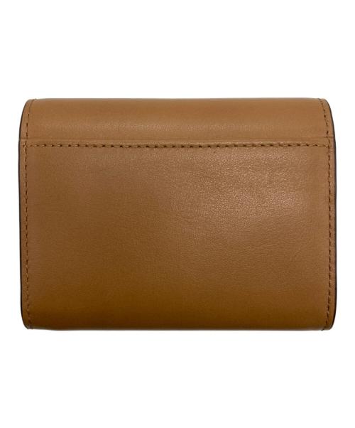 POLO RALPH LAUREN（ポロ・ラルフローレン）POLO RALPH LAUREN (ポロ・ラルフローレン) Small leather purse with accent clasp ベージュの古着・服飾アイテム