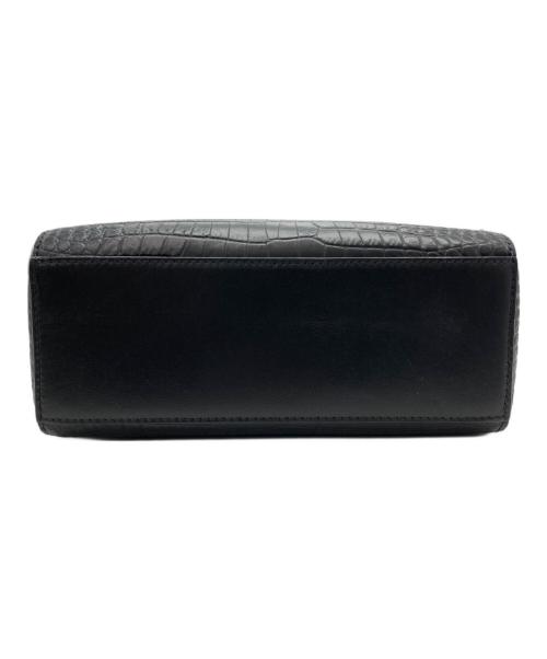 JIMMY CHOO（ジミーチュウ）JIMMY CHOO (ジミーチュウ) PEGASI N/S クロコ型押し2WAYショルダーバッグ ブラックの古着・服飾アイテム