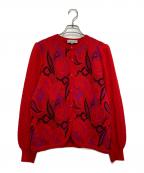 Christian Dior PRET-A-PORTERクリスチャンディオールプレタポルテ）の古着「ニットカーディガン」｜レッド
