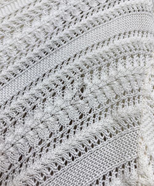 NOUNLESS（ナウンレス）NOUNLESS (ナウンレス) ロングスリーブメッシュワンピース ホワイト サイズ:2の古着・服飾アイテム