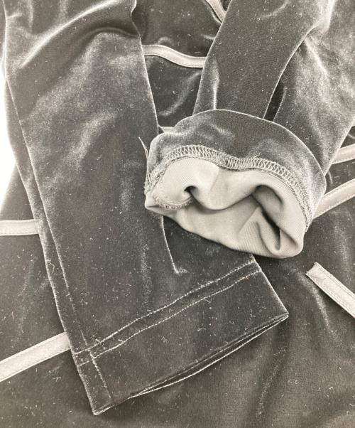 TADASHI SHOJI（タダシ ショージ）TADASHI SHOJI (タダシ ショージ) ベロアデザインワンピース ブラック サイズ:Lの古着・服飾アイテム