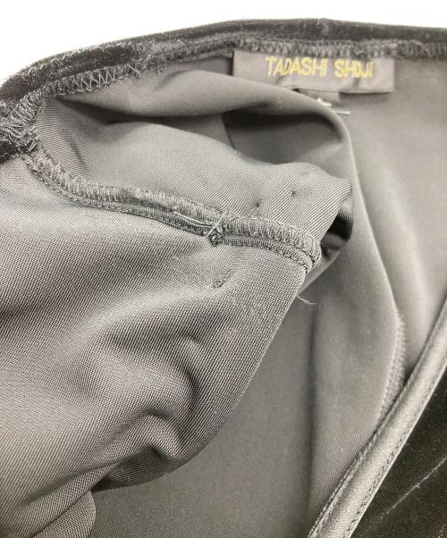 TADASHI SHOJI（タダシ ショージ）TADASHI SHOJI (タダシ ショージ) ベロアデザインワンピース ブラック サイズ:Lの古着・服飾アイテム