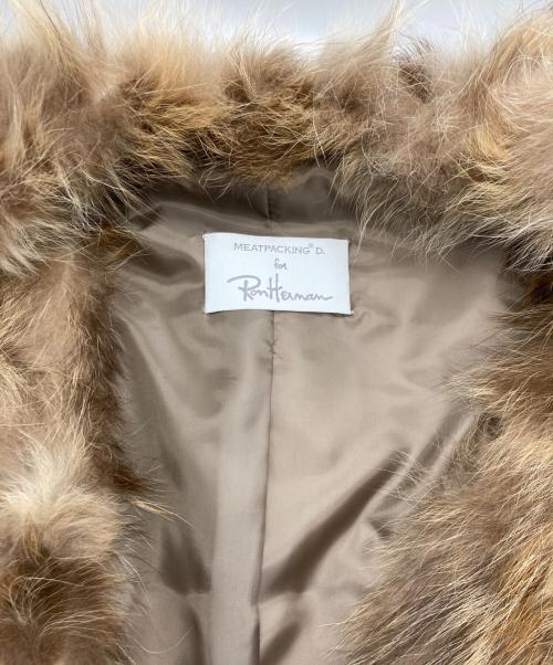Ron Herman（ロンハーマン）Ron Herman (ロンハーマン) MEATPACKING D (ミートパッキングディー) ファーベスト ベージュ サイズ:Lの古着・服飾アイテム