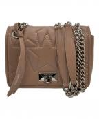 JIMMY CHOOジミーチュウ）の古着「HELIA SHOULDER BAG/S/ヘリアSチェーンショルダーバッグ」｜ピンク