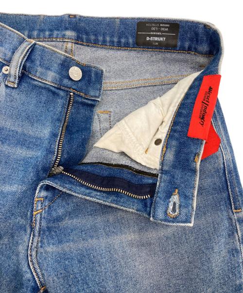 DIESEL（ディーゼル）DIESEL (ディーゼル) D-STRUKT ダメージデニムパンツ スカイブルー サイズ:W30L30の古着・服飾アイテム