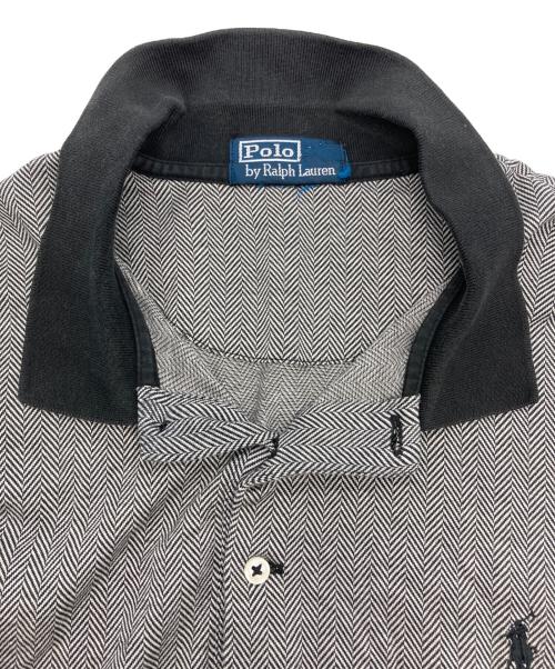 POLO RALPH LAUREN（ポロ・ラルフローレン）POLO RALPH LAUREN (ポロ・ラルフローレン) ヘリンボーンポロシャツ グレー サイズ:-の古着・服飾アイテム