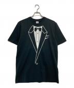 NIKE×OFF WHITEナイキ×オフホワイト）の古着「タキシードプリント Tシャツ」｜ブラック