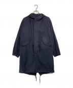 COMOLIコモリ）の古着「タイプライターフーデットコート」｜ネイビー