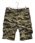 JUNYA WATANABE COMME des GARCONS MAN PINKジュンヤワタナベ コムデギャルソンマン ピンク）の古着「タイガーカモハーフパンツ」｜オリーブ