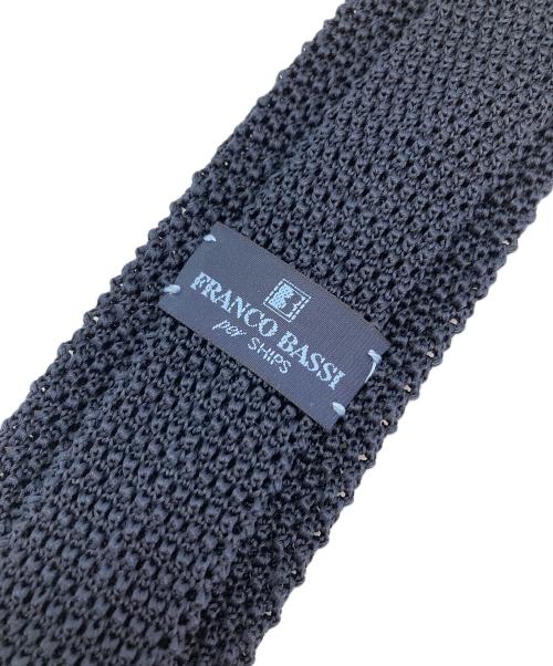 FRANCO BASSI（フランコバッシ）FRANCO BASSI (フランコバッシ) SHIPS (シップス) シルクニットタイ ネイビー サイズ:-の古着・服飾アイテム