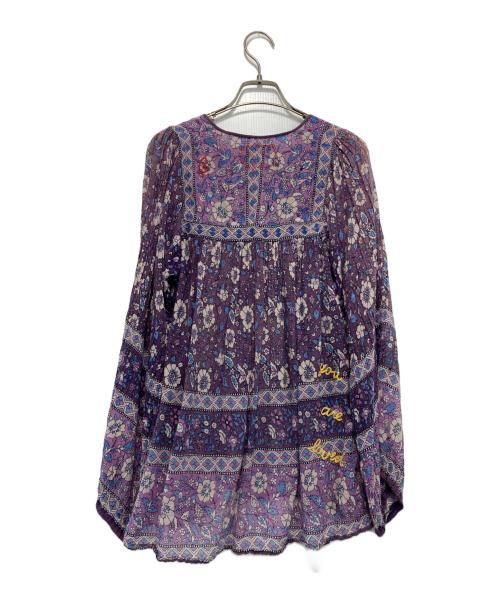 R.H.Vintage（ロンハーマン・ヴィンテージ）R.H.Vintage (ロンハーマン・ヴィンテージ) 総柄ブラウス パープル サイズ:-の古着・服飾アイテム
