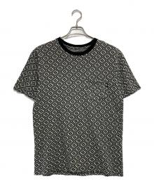 stussy（ステューシー）の古着「Sロゴ総柄Tシャツ」｜ブラック×ホワイト