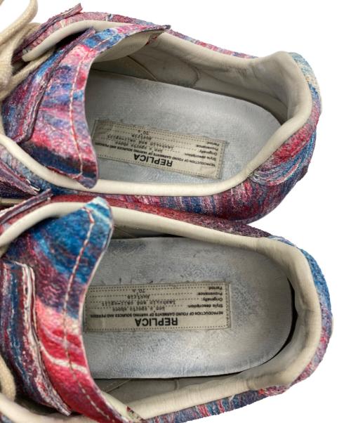 Maison Margiela 22（メゾンマルジェラ）Maison Margiela 22 (メゾンマルジェラ 22) Replica Low Colour Mix Sneaker ブルー×ピンク サイズ:43の古着・服飾アイテム