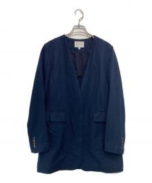 BEAUTY&YOUTH（ビューティーアンドユース）の古着「ハウンドトゥースミドルジャケット」｜ネイビー