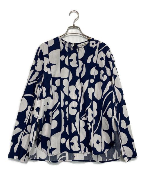 marimekko（マリメッコ）marimekko (マリメッコ) 長袖ブラウス ネイビー サイズ:38の古着・服飾アイテム