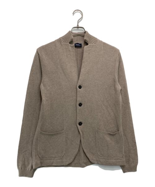 Drumohr（ドルモア）Drumohr (ドルモア) コットンニットジャケット ベージュ サイズ:46の古着・服飾アイテム