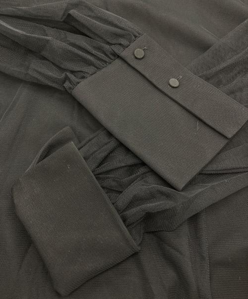 CAPRICIEUX LE'MAGE（カプリシューレマージュ）CAPRICIEUX LE'MAGE (カプリシューレマージュ) チュールハイネックワンピース ブラック サイズ:PSの古着・服飾アイテム