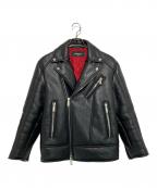 DSQUARED2ディースクエアード）の古着「ライダースジャケット」｜ブラック