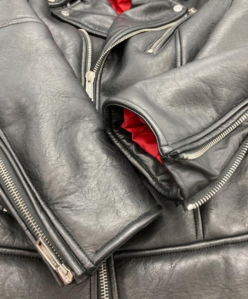 DSQUARED2（ディースクエアード）DSQUARED2 (ディースクエアード) ライダースジャケット ブラック サイズ:50の古着・服飾アイテム