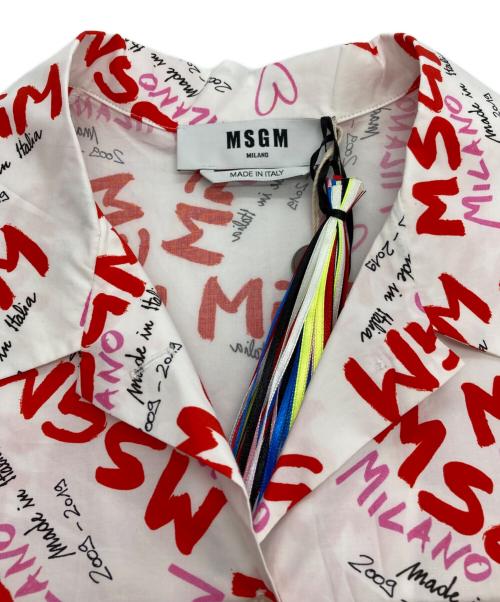 MSGM（エムエスジーエム）MSGM (エムエスジーエム) オープンカラーシャツ ホワイト サイズ:38 未使用品の古着・服飾アイテム