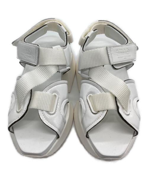 MM6 Maison Margiela（エムエムシックスメゾンマルジェラ）MM6 Maison Margiela (エムエムシックスメゾンマルジェラ) プラットフォームサンダル ホワイト サイズ:35の古着・服飾アイテム