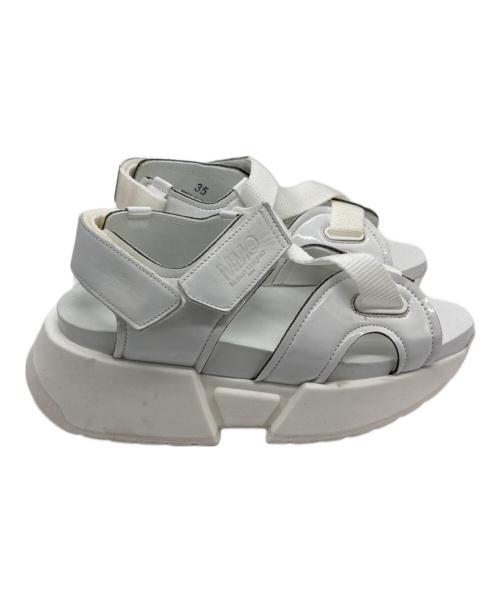 MM6 Maison Margiela（エムエムシックスメゾンマルジェラ）MM6 Maison Margiela (エムエムシックスメゾンマルジェラ) プラットフォームサンダル ホワイト サイズ:35の古着・服飾アイテム