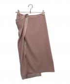 BACCAバッカ）の古着「ジョーゼットサテン リボンラップスカート」｜ピンク