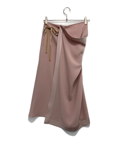 BACCA（バッカ）BACCA (バッカ) ジョーゼットサテン リボンラップスカート ピンク サイズ:34の古着・服飾アイテム