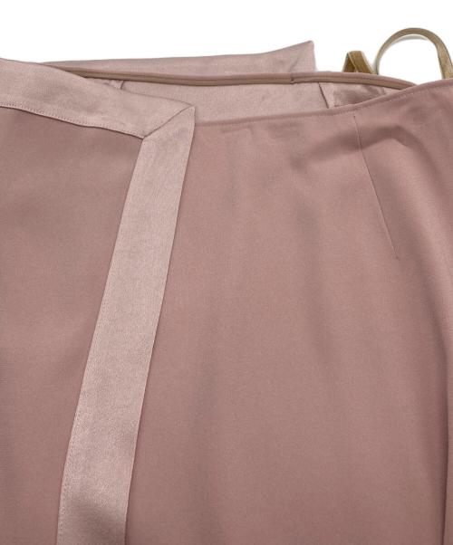 BACCA（バッカ）BACCA (バッカ) ジョーゼットサテン リボンラップスカート ピンク サイズ:34の古着・服飾アイテム