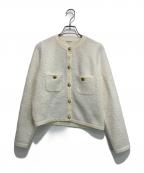 NOLLEY'Sノーリーズ）の古着「フワフワクルーネックジャケット」｜ホワイト