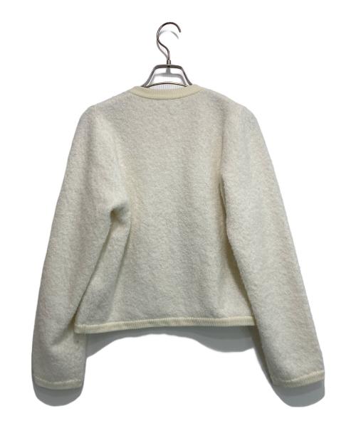 NOLLEY'S（ノーリーズ）NOLLEY'S (ノーリーズ) フワフワクルーネックジャケット ホワイト サイズ:38の古着・服飾アイテム