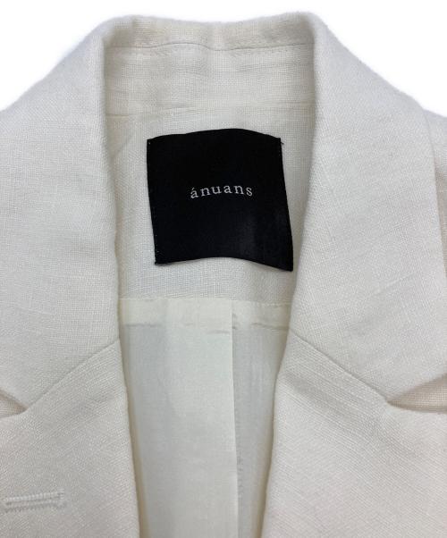 anuans（アニュアンス）anuans (アニュアンス) リネンダブルジャケット ホワイト サイズ:Fの古着・服飾アイテム
