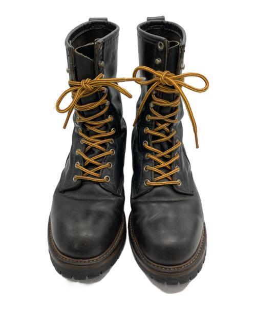 RED WING（レッドウィング）RED WING (レッドウィング) ［OLD］90's ヴィンテージロガーブーツ ブラック サイズ:7½の古着・服飾アイテム