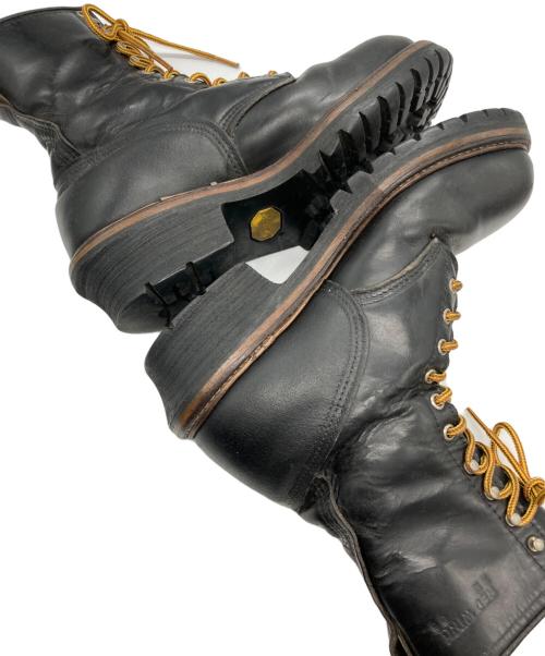 RED WING（レッドウィング）RED WING (レッドウィング) ［OLD］90's ヴィンテージロガーブーツ ブラック サイズ:7½の古着・服飾アイテム
