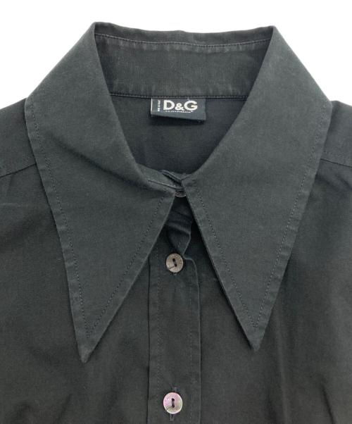 D&G（ディーアンドジー）D&G (ディーアンドジー) ビックカラーシャツ ブラック サイズ:-の古着・服飾アイテム