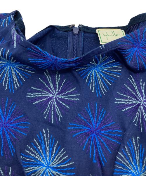 Sybilla（シビラ）Sybilla (シビラ) 花菱集ワンピース ネイビー サイズ:Mの古着・服飾アイテム