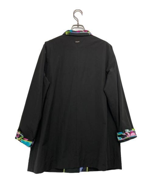 LEONARD SPORT（レオナール スポーツ）LEONARD SPORT (レオナール スポーツ) プリントナイロンコート ブラック サイズ:40の古着・服飾アイテム