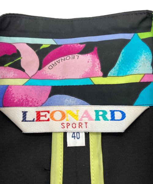 LEONARD SPORT（レオナール スポーツ）LEONARD SPORT (レオナール スポーツ) プリントナイロンコート ブラック サイズ:40の古着・服飾アイテム