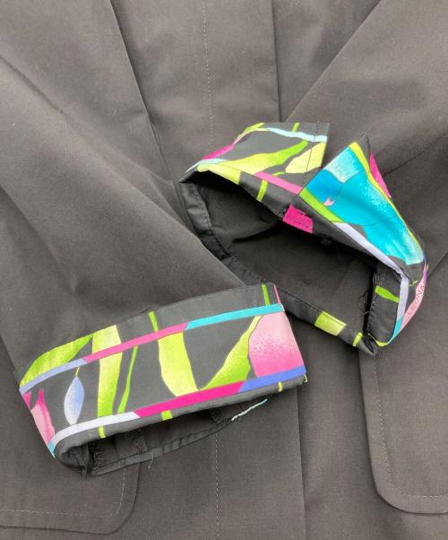 LEONARD SPORT（レオナール スポーツ）LEONARD SPORT (レオナール スポーツ) プリントナイロンコート ブラック サイズ:40の古着・服飾アイテム