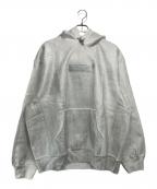 SUPREME×MM6 Maison Margielaシュプリーム×エムエムシックスメゾンマルジェラ）の古着「Foil Box Logo Hooded Sweatshirt」｜ホワイト×シルバー
